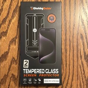 Black Tempered Glass Screen Protector for iPhone 14 Pro Max